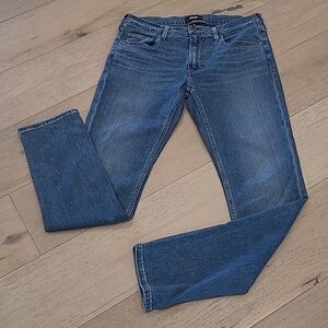 PAIGE Jeans Women's sz 31 Lennox Straight Leg Mid Rise Denim Jeans